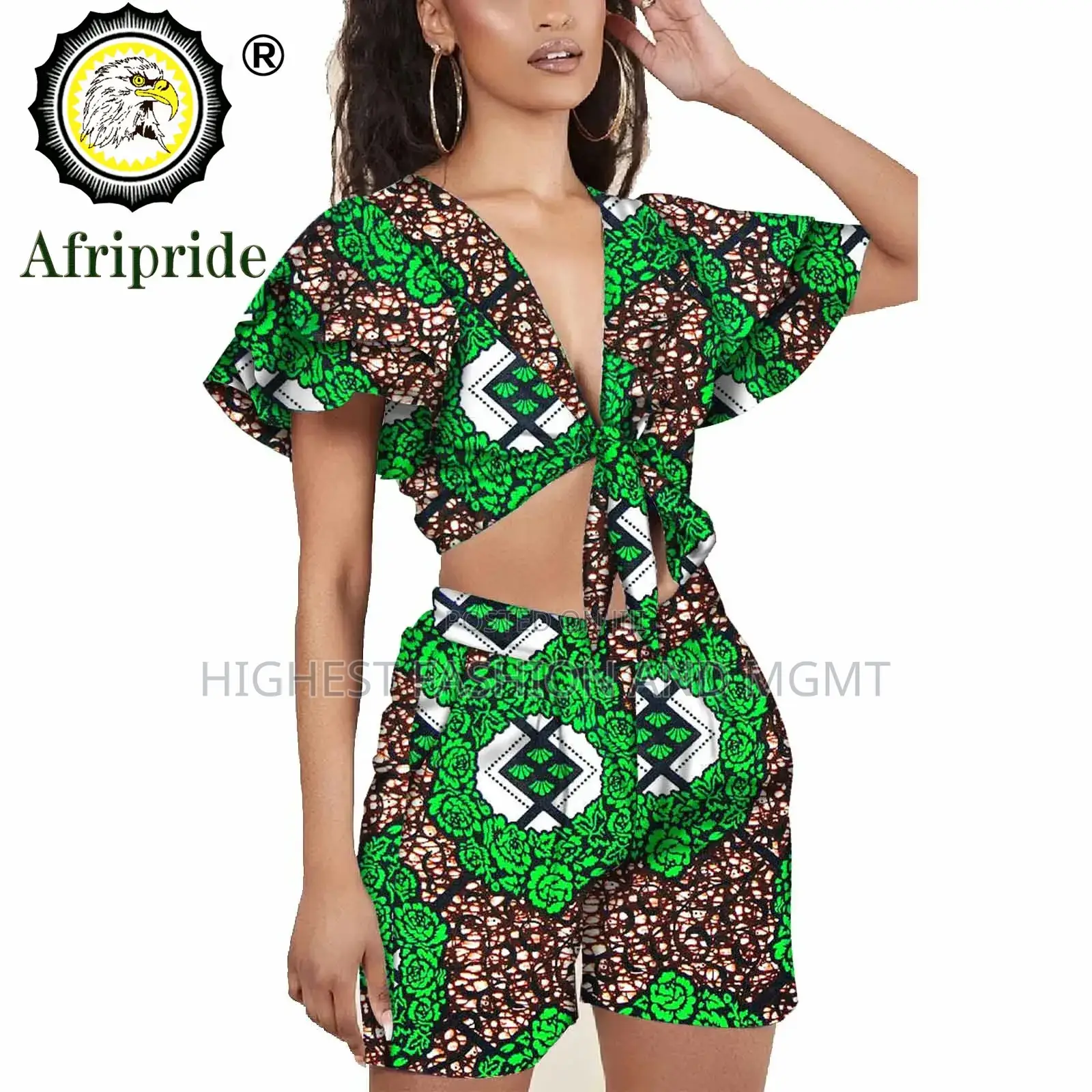 Ankara Crop Top and Shorts