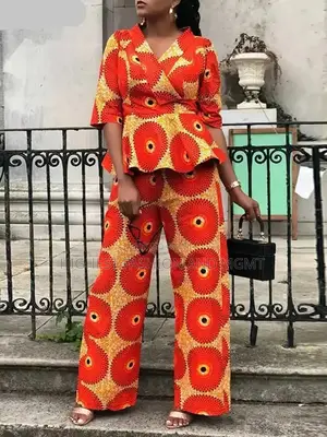 Print Peplum Top and Pant