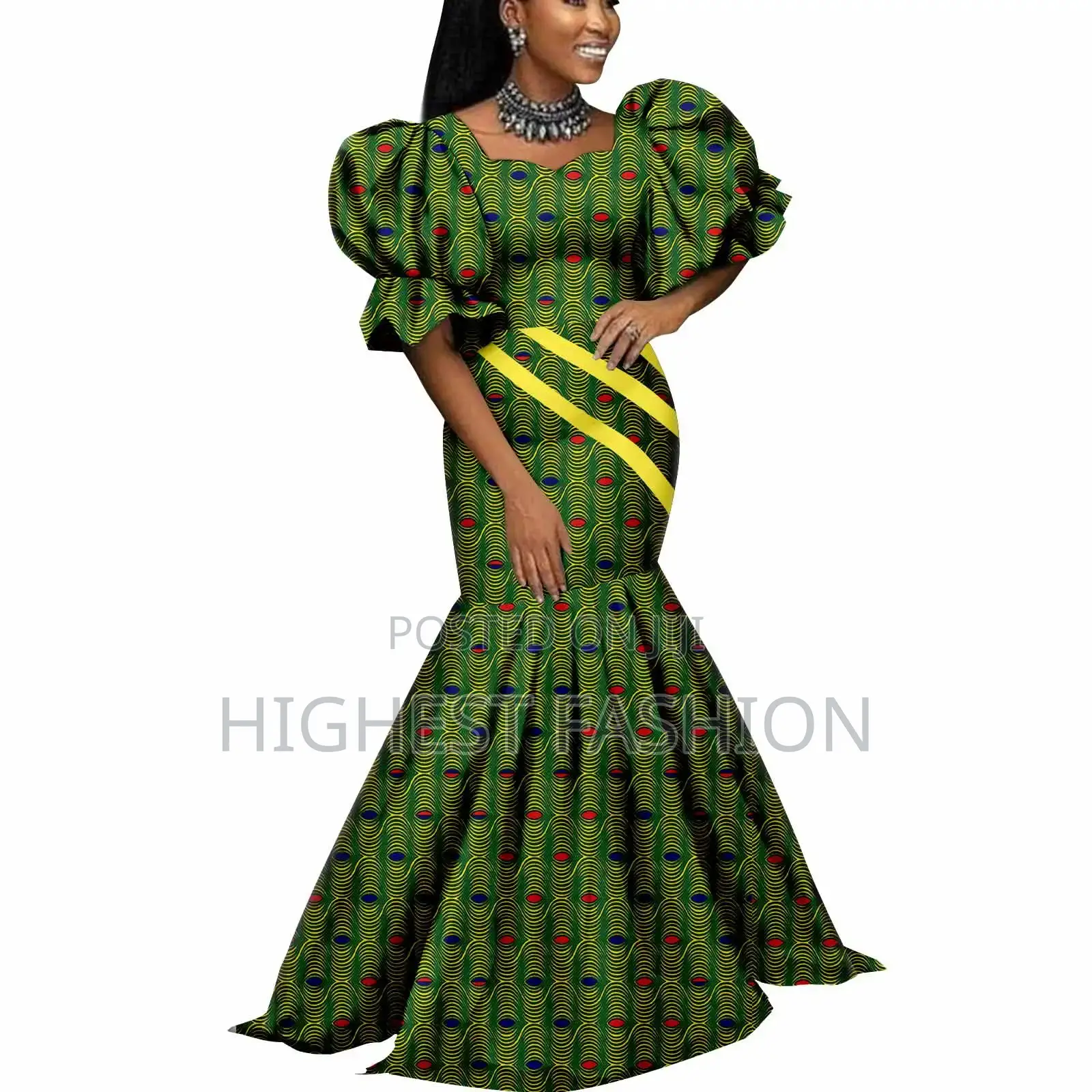 Ankara Bob Sleeve Dress