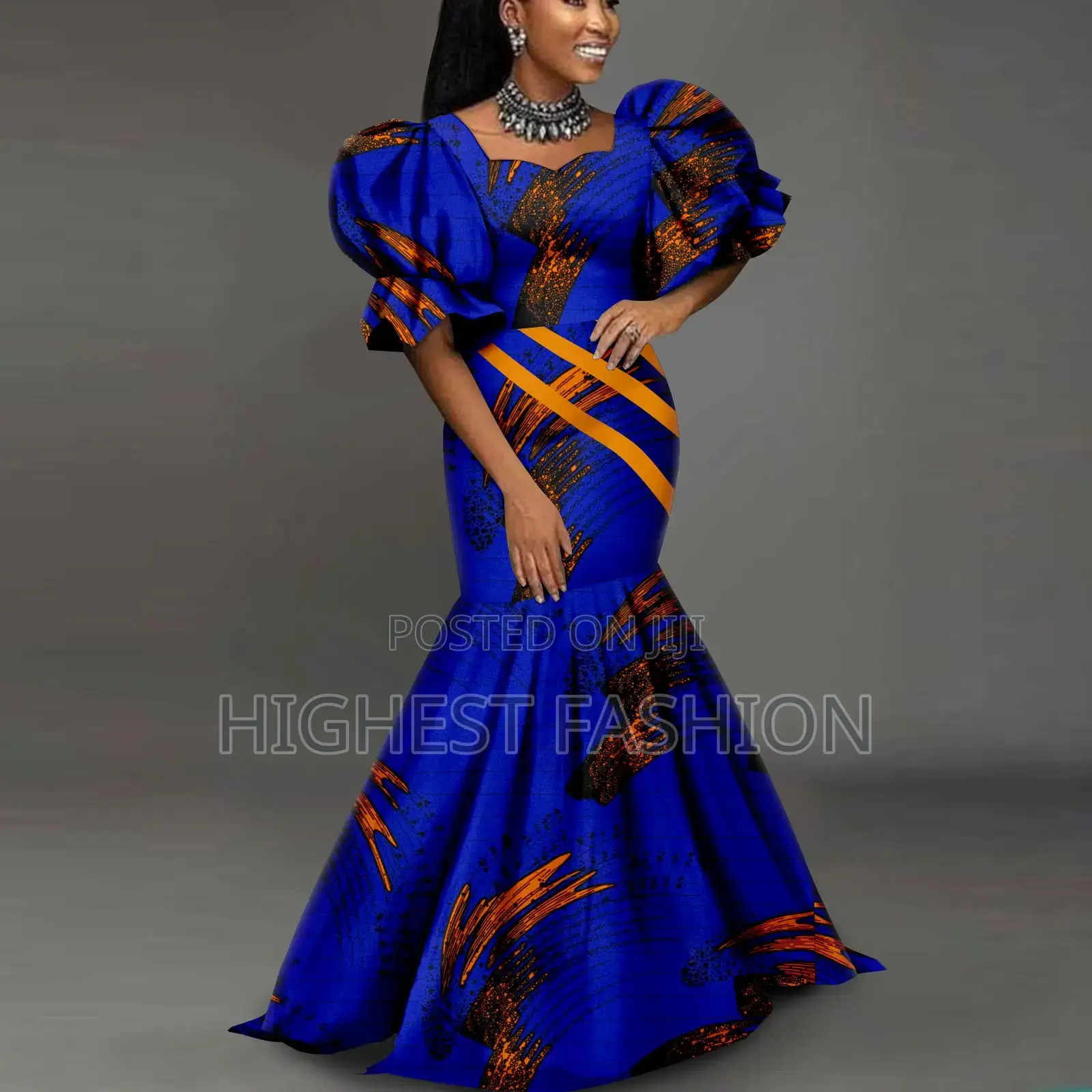 Ankara Bob Sleeve Dress