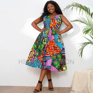 Sleeveless Ankara Print Dress