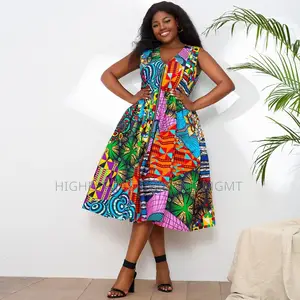 Sleeveless Ankara Print Dress
