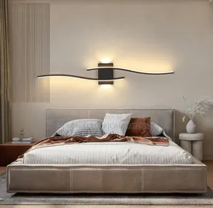 Modern Wave Gold Led Light