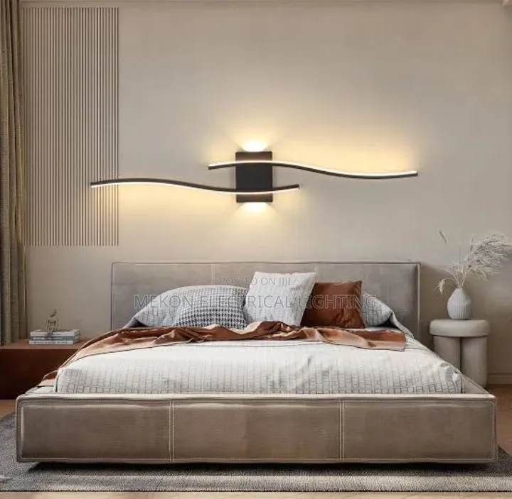 Modern Wave Gold Led Light