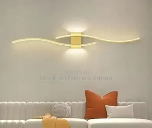 Modern Wave Gold Led Light