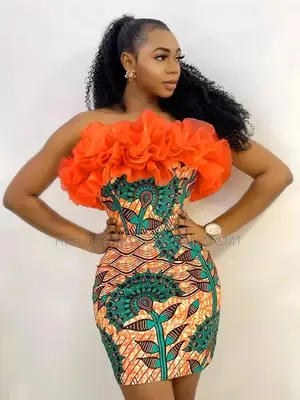 Sleeveless Ruffles Print Dress