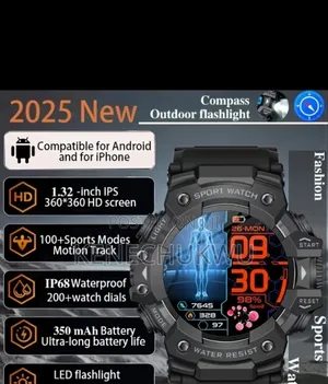 Outdoor Men's Smartwatch, Wireless Calling, 1.32-Inch High-Definition
