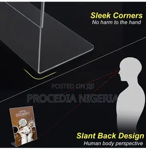 A5 Menu Qr Code Acrylic Paper Holder, Plexiglass Table Display Stand