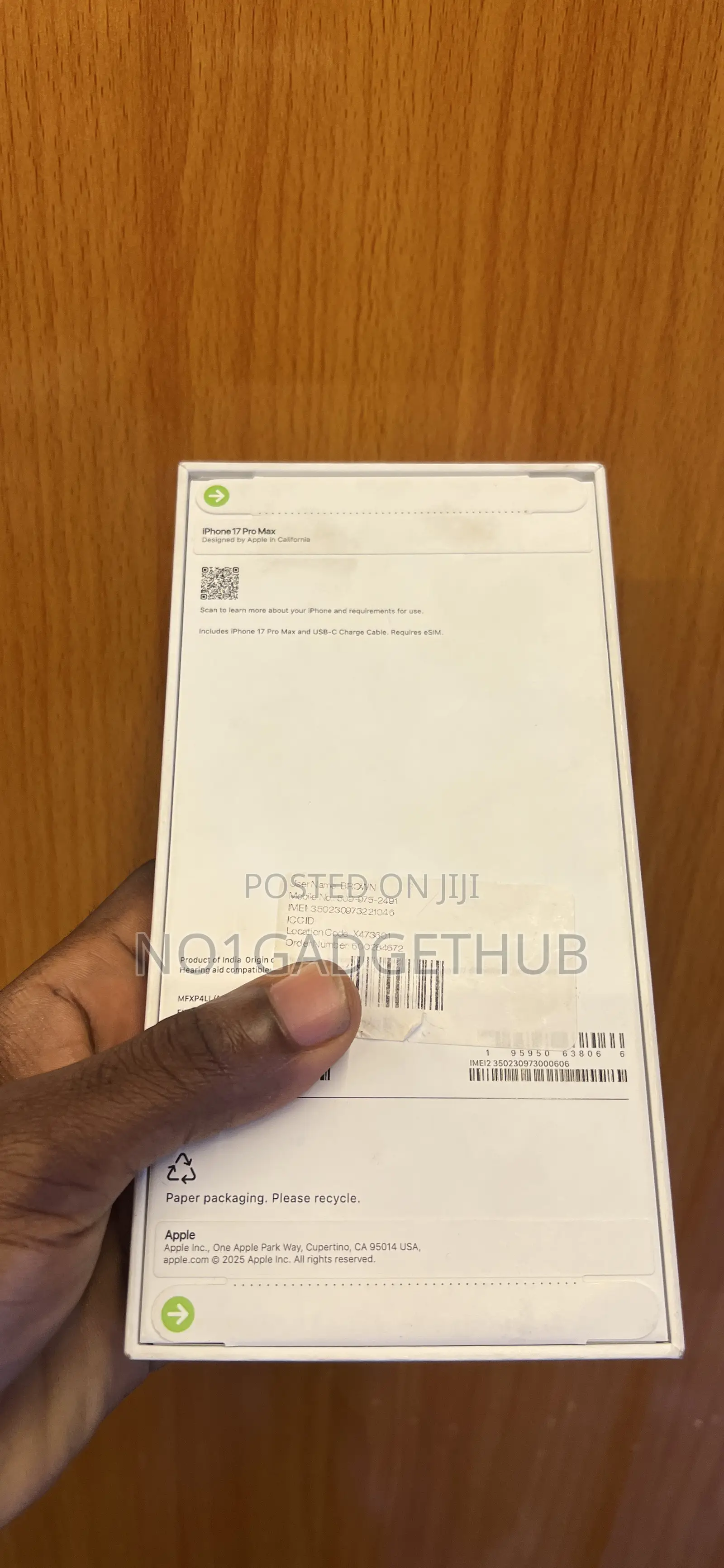 New Apple iPhone 17 Pro Max 1 TB Orange