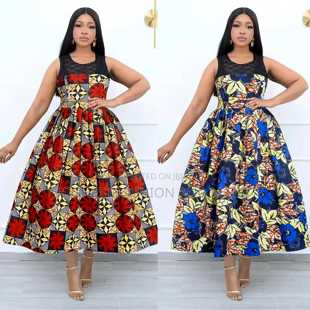 Ankara Gathered Dress