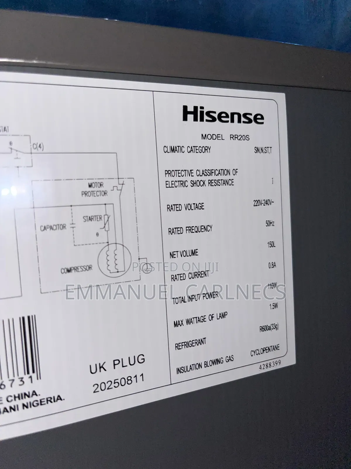 Hisense 150l Fridge