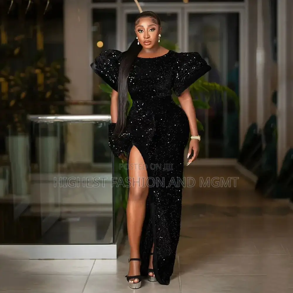 Bob Sleeve Sequin Dress