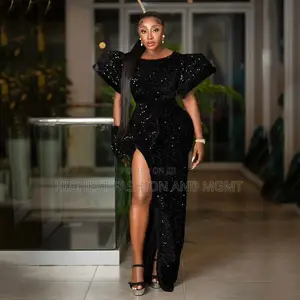 Bob Sleeve Sequin Dress