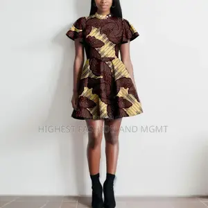 Flare Sleeve Print Dress