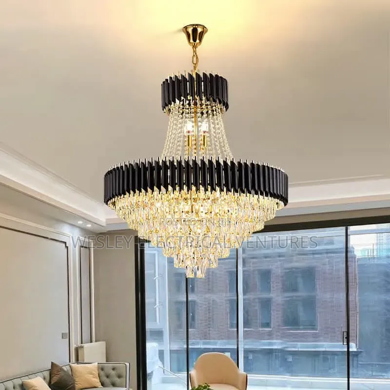 By 800mm Double Step Crystal Chandelier Light