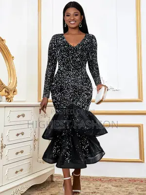 Velvet Flare Ruffle Dress