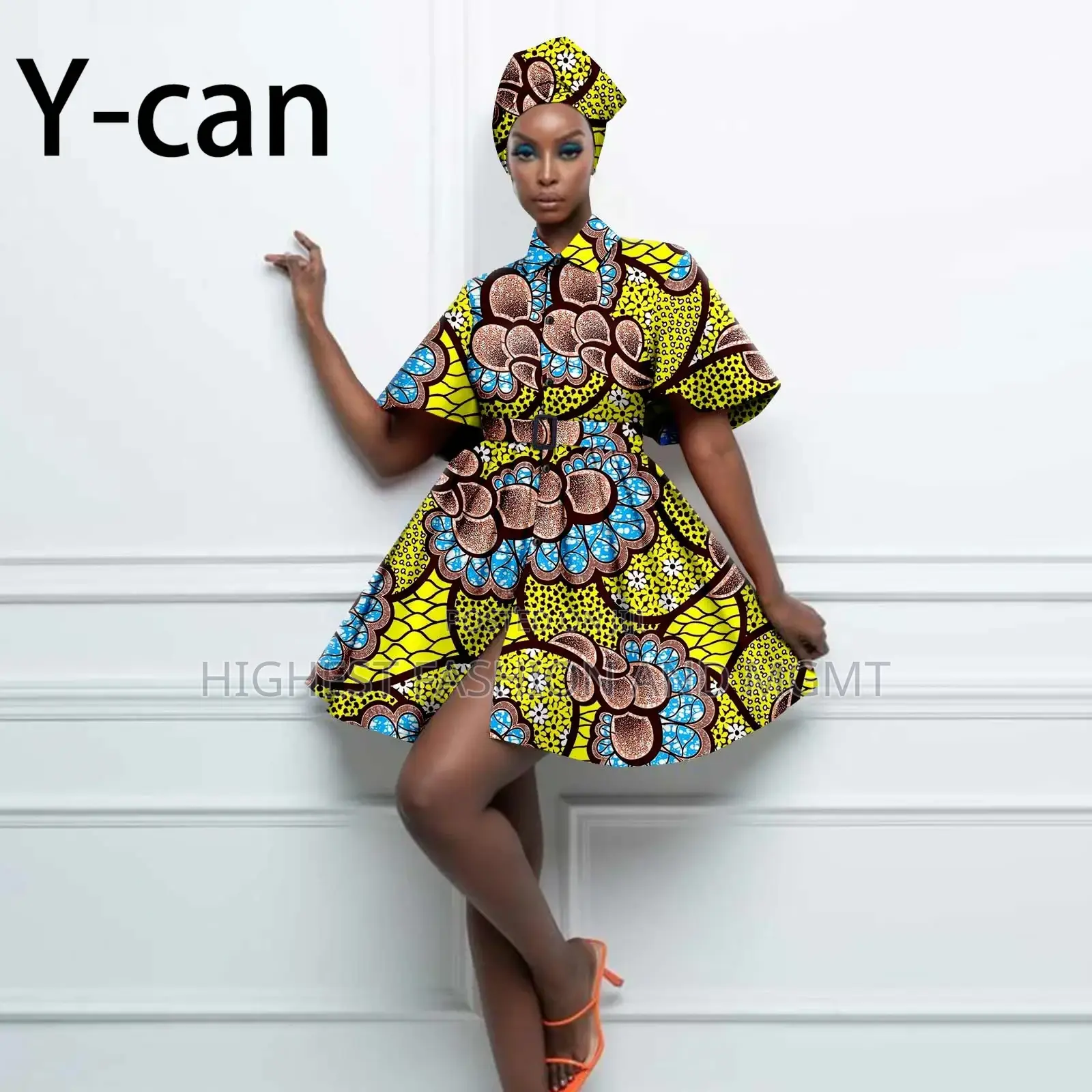 Lantern Sleeve Dress With Belt