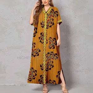 Embroidered Print Dress