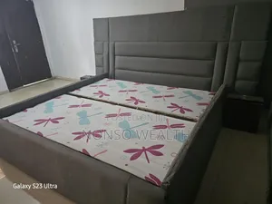 5 by 7 Bed Frame for Sale. Addition, Two Solid Bedside Drawers