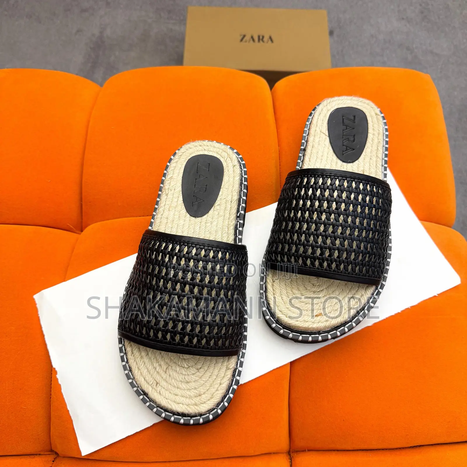 Original New Zara Espadrille Men Chunky Slide
