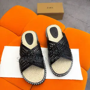 Original New Zara Espadrille Men Chunky Slide