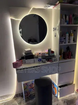 Dresser With Mirror and Chair
