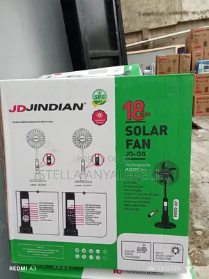 18 Inches Ac/Dc Solar Rechargeable Fan