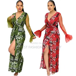 Wrap Print Dress