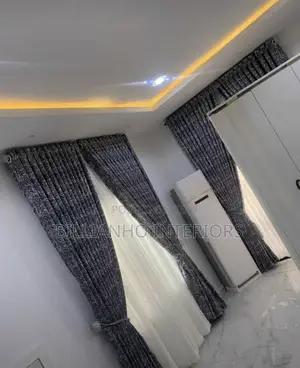 Dark Gray Curtains and a Touch of White