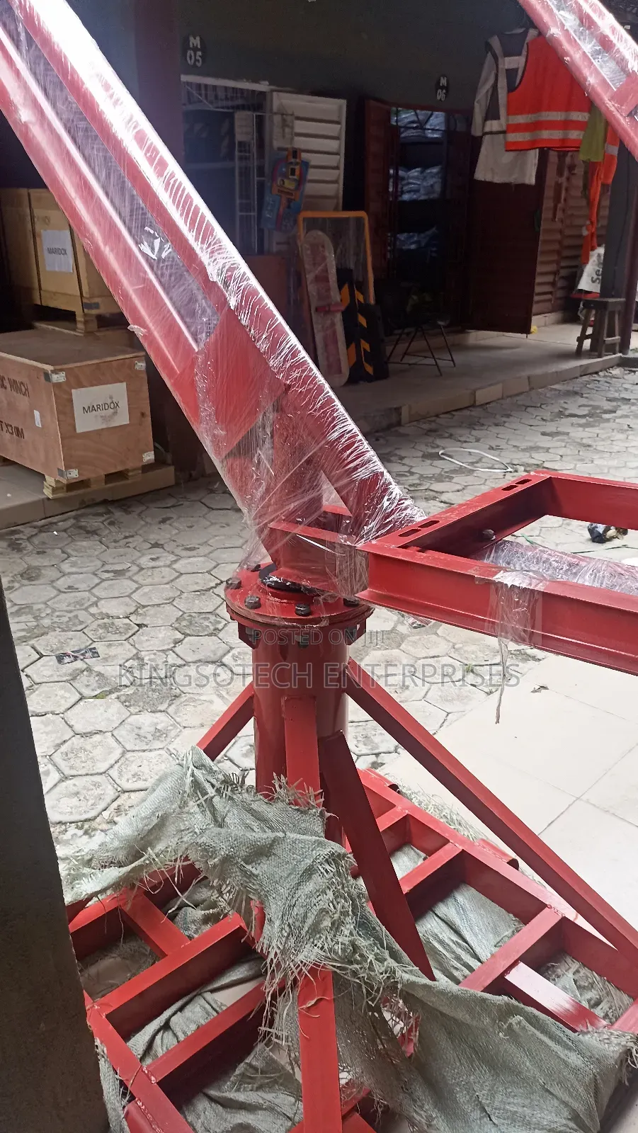 Complete Set of Site Crane With Electric Winch 1000kg