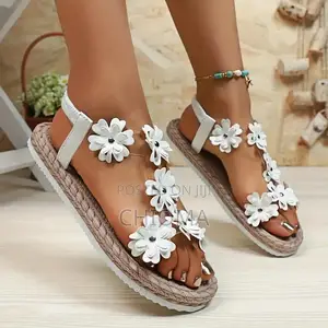 Ladies Flower Decor Styled Sandals
