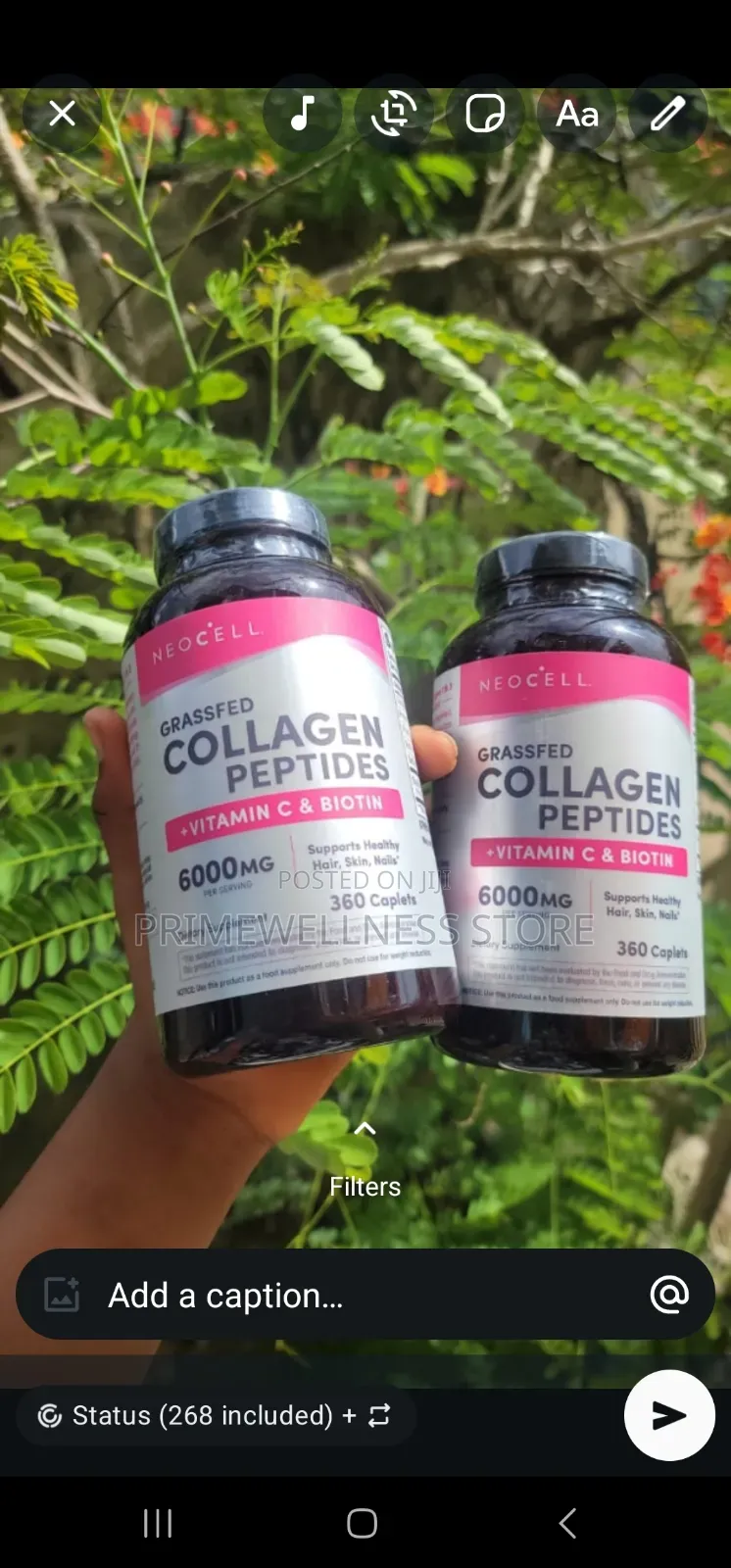 Grassfed Collagen Peptides +Vitamin C + Biotin Tablets