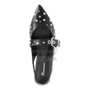 No Boundaries Women's Studded Slingback Flat Shoes