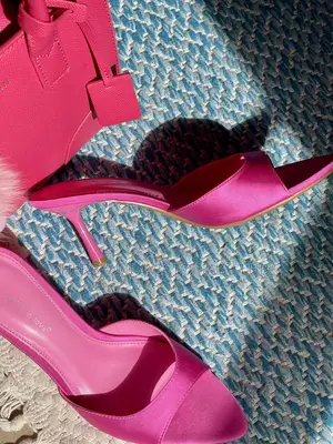 Sling Back Pink Shoe 3” Heel