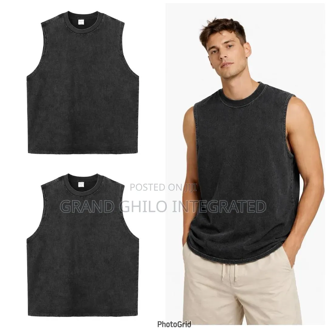 Sleeveless Stonewashed Shirts