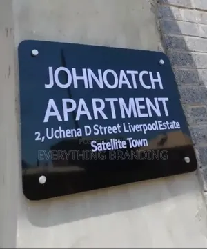 Custom Acrylic House Number Sign for Homes Offices Lagos