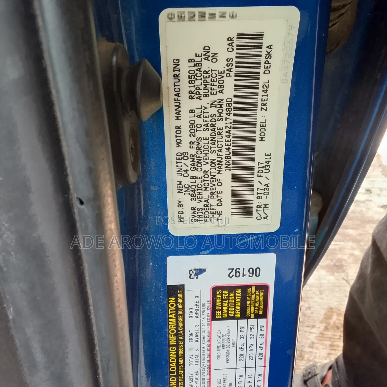 Toyota Corolla 2010 Blue