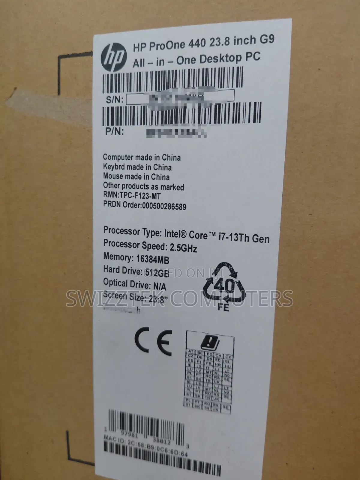 New Desktop Computer HP 16GB Intel Core i7 SSD 1T