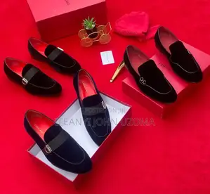 Classic Suede Black and Blue Luxury Shoe