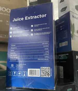 Maxi Je2802 Juice Extractor With a 0.5-Liter Capacity.