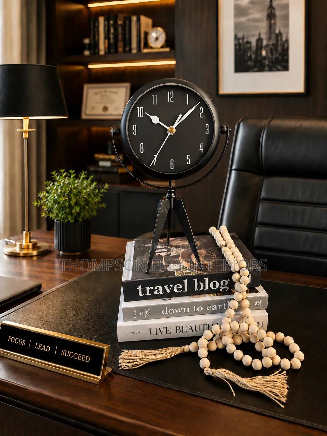 Horizon Tripod Desk Clock