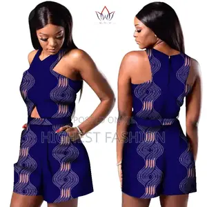 Sleeveless Romper Print Jumpsuit
