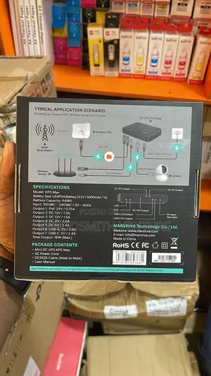 Marsriva Smart Mini Dc Ups Kp5 Max 20000mah Wi-Fi Router Backup