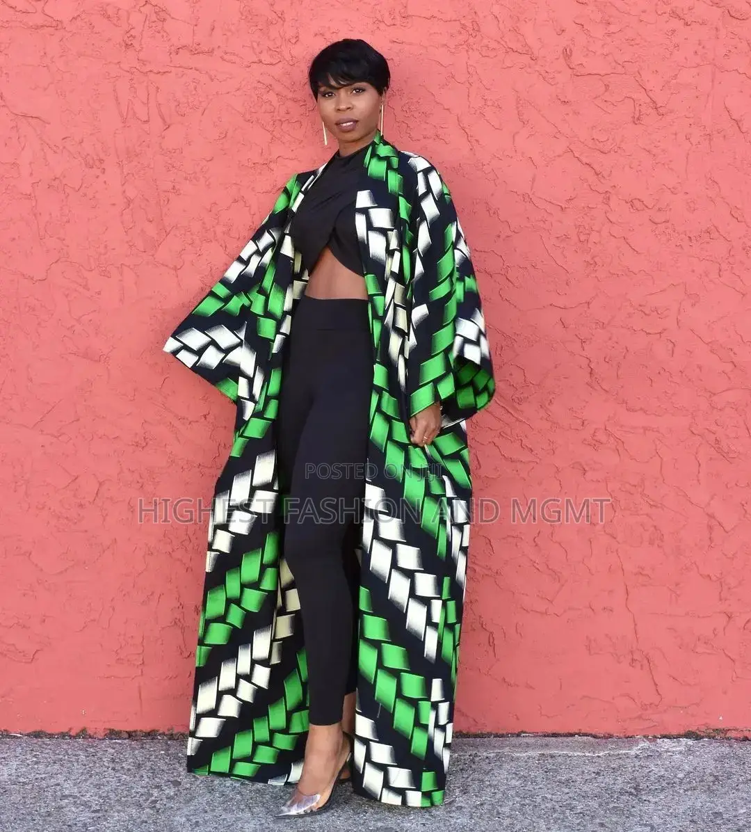 Long Sleeve Print Kimono
