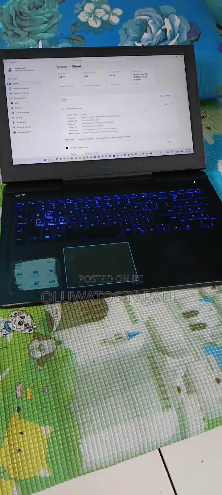 Laptop Dell 16GB Intel Core i7 HDD+SSD 1T