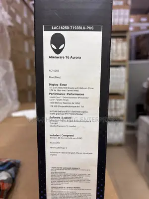 New Laptop Alienware 16 Aurora 16GB Intel Core 7 SSD 1T