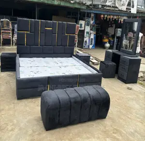 Elite Quality 6 by 6 Upholstery HDF Wooden Bedframe