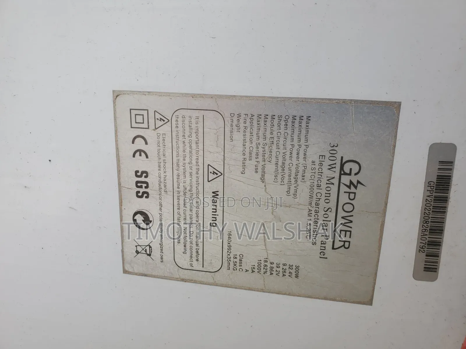300w Solar Panel Single Unit Used