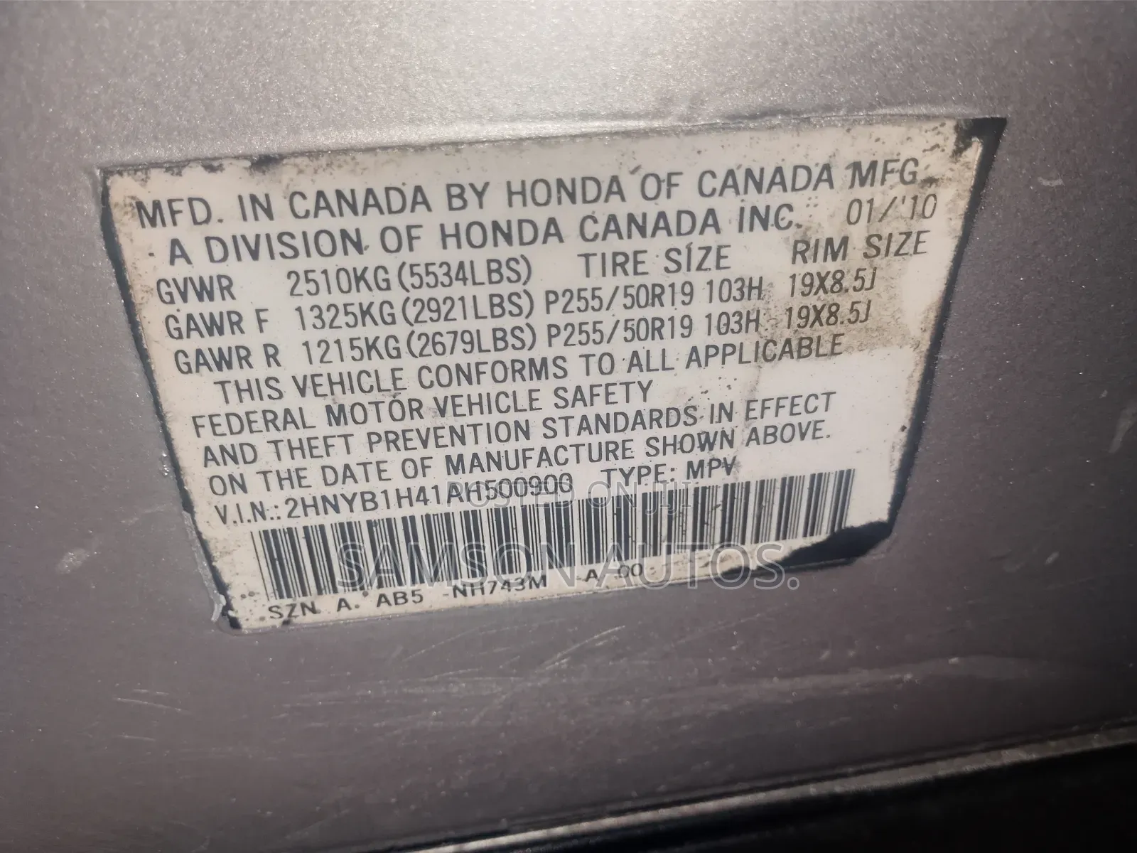 Acura ZDX Base AWD 2010 Silver