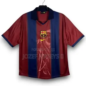 Travis Scott X Nike X Fc Barcelona Retro 2000/01 Home Skeleton Jersey,